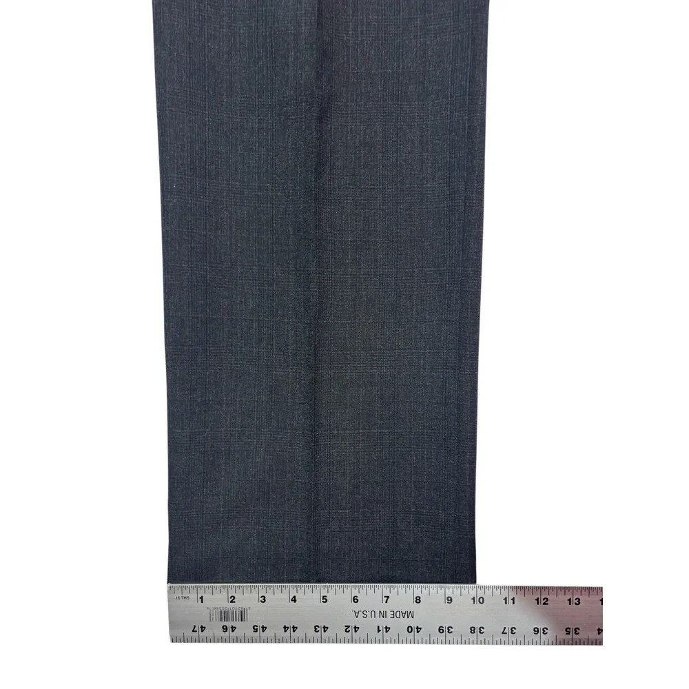 vtg 90s Polo Ralph Lauren 40R 32x30 Charcoal Plaid 2pc Pant Suit Wool USA Pleat